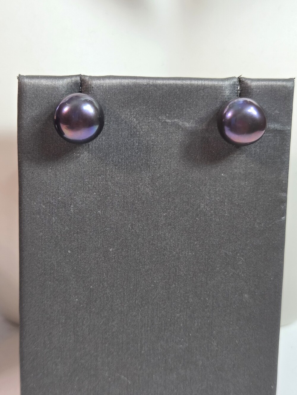 925 sterling silver tahitian pearl pierced earrings nwot peacock luster